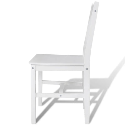 Dining Chairs 4 pcs White Pinewood Payday Deals