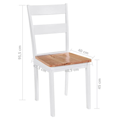 Dining Chairs 4 pcs White Solid Rubber Wood Payday Deals