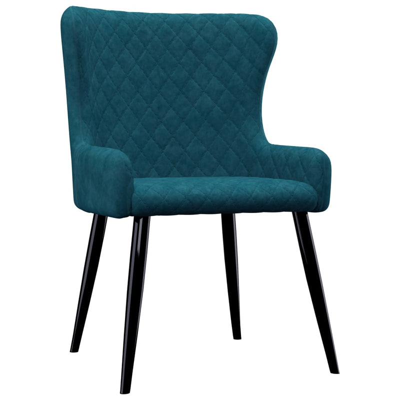 Dining Chairs 6 pcs Blue Velvet Payday Deals