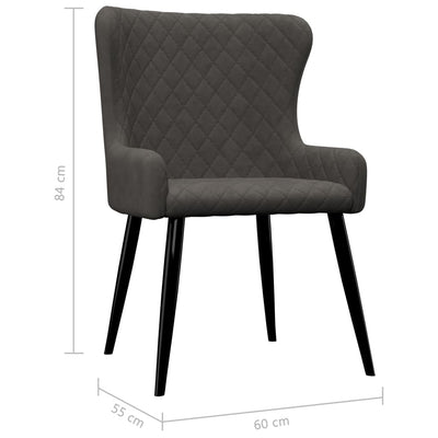 Dining Chairs 6 pcs Grey Velvet Payday Deals