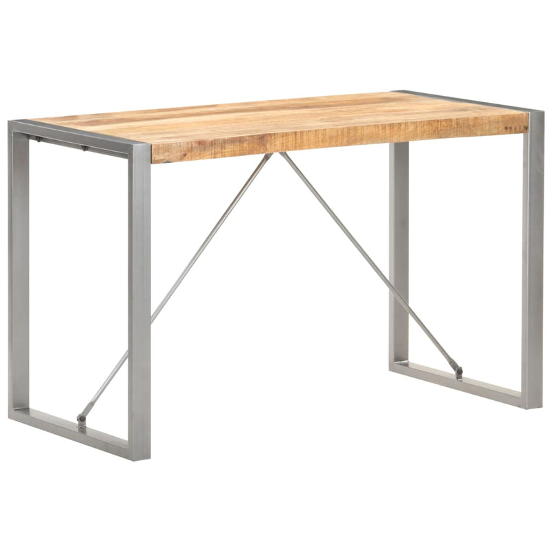 Dining Table 120x60x75 cm Solid Rough Mango Wood Payday Deals