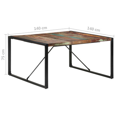 Dining Table 140x140x75 cm Solid Wood Reclaimed Payday Deals