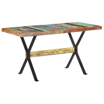 Dining Table 140x70x76 cm Solid Reclaimed Wood Payday Deals