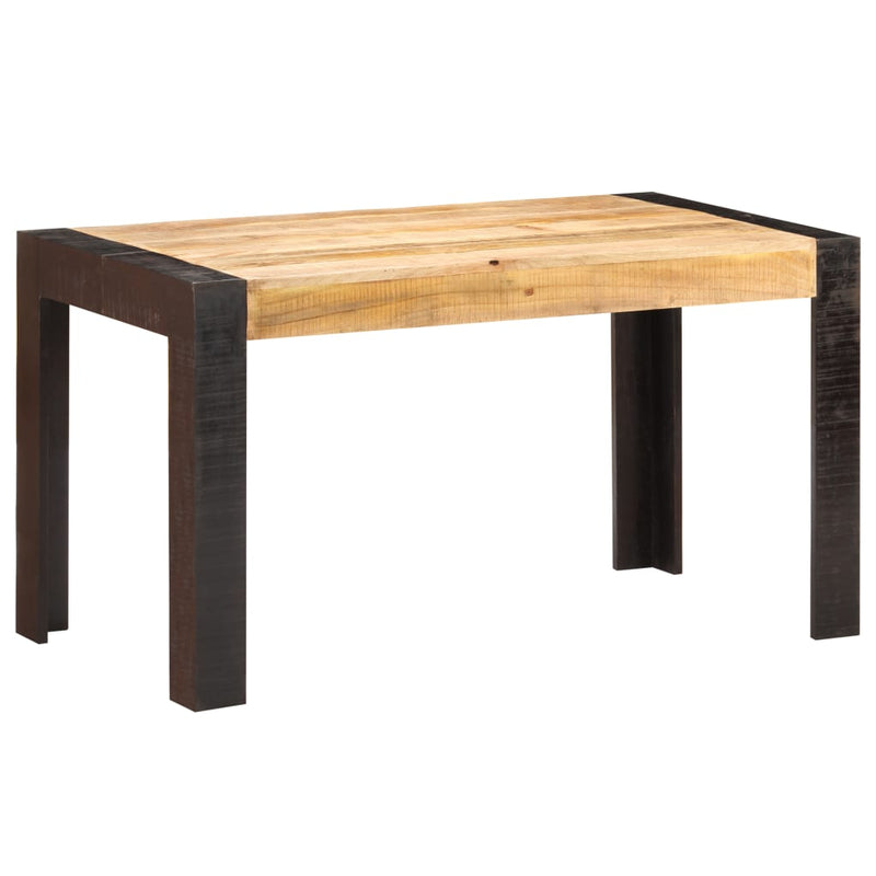 Dining Table 140x70x76 cm Solid Rough Mango Wood Payday Deals