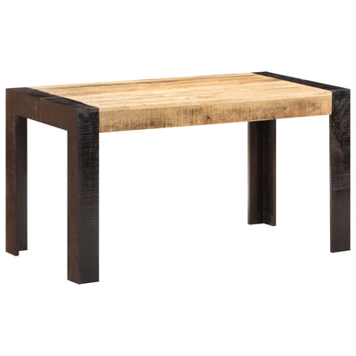 Dining Table 140x70x76 cm Solid Rough Mango Wood Payday Deals