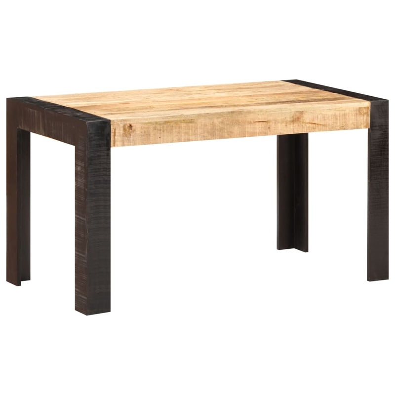 Dining Table 140x70x76 cm Solid Rough Mango Wood Payday Deals