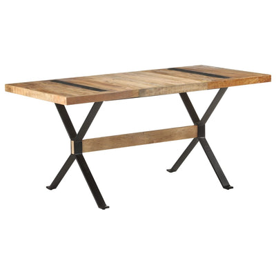 Dining Table 160x80x76 cm Rough Mango Wood Payday Deals