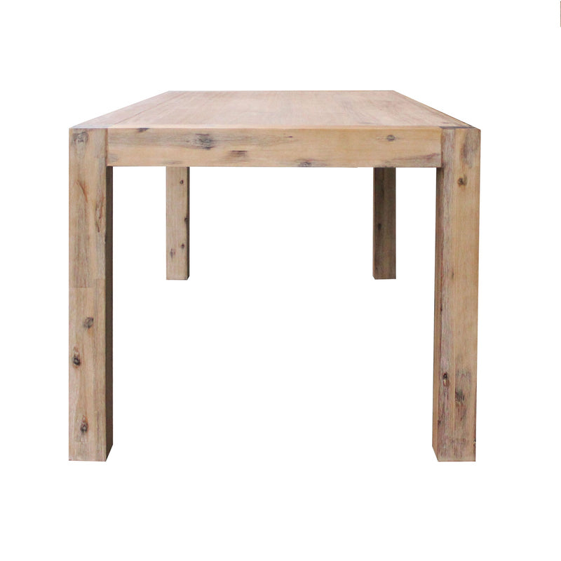 Dining Table 180cm Medium Size with Solid Acacia Wooden Base in Oak Colour Payday Deals