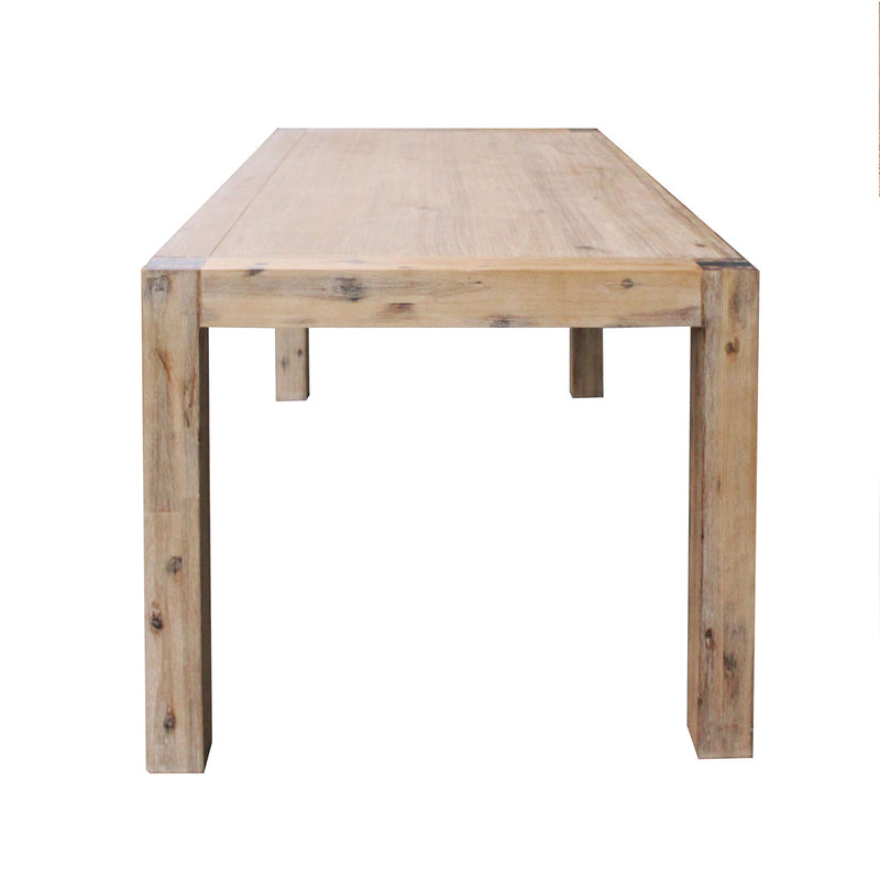 Dining Table 180cm Medium Size with Solid Acacia Wooden Base in Oak Colour Payday Deals
