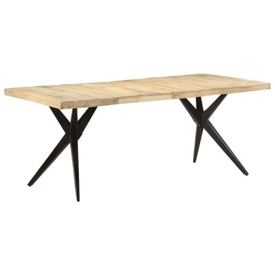 Dining Table 200x90x76 cm Rough Mango Wood Payday Deals