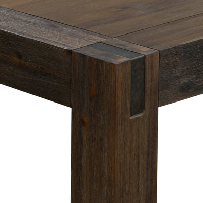 Dining Table 210cm Large Size with Solid Acacia Wooden Base in Chocolate Colour Payday Deals