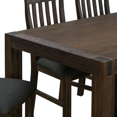 Dining Table 210cm Large Size with Solid Acacia Wooden Base in Chocolate Colour Payday Deals