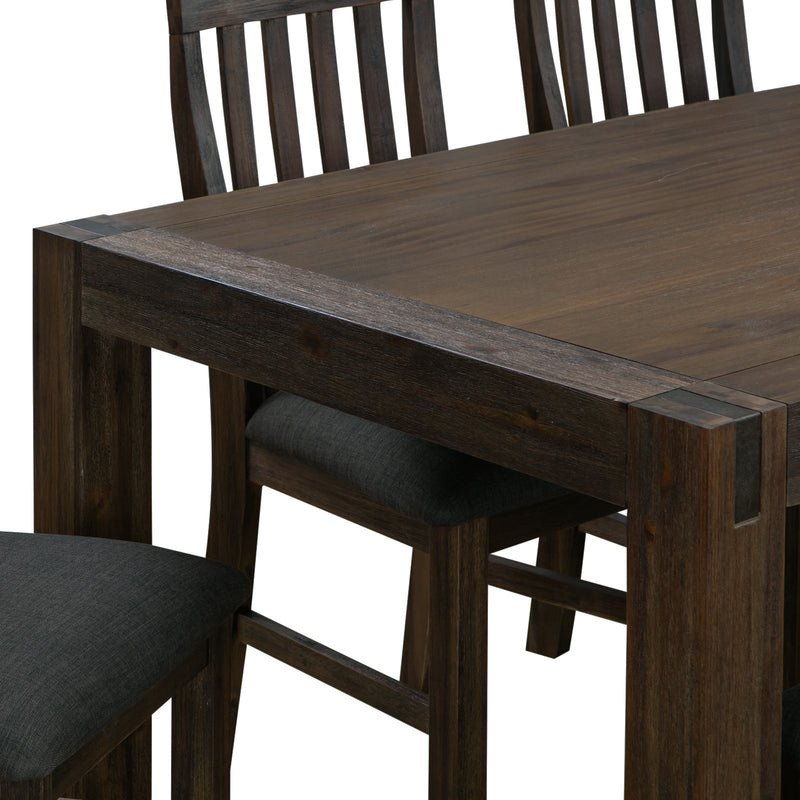 Dining Table 210cm Large Size with Solid Acacia Wooden Base in Chocolate Colour Payday Deals