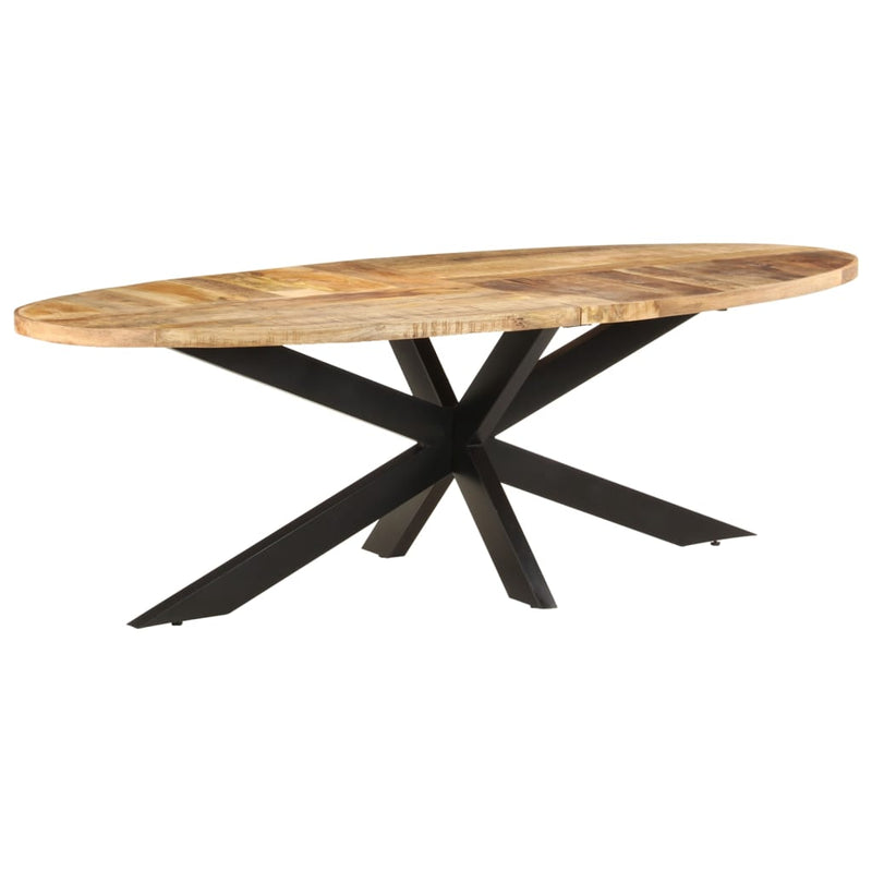 Dining Table 240x100x75 cm Rough Mango Wood Payday Deals