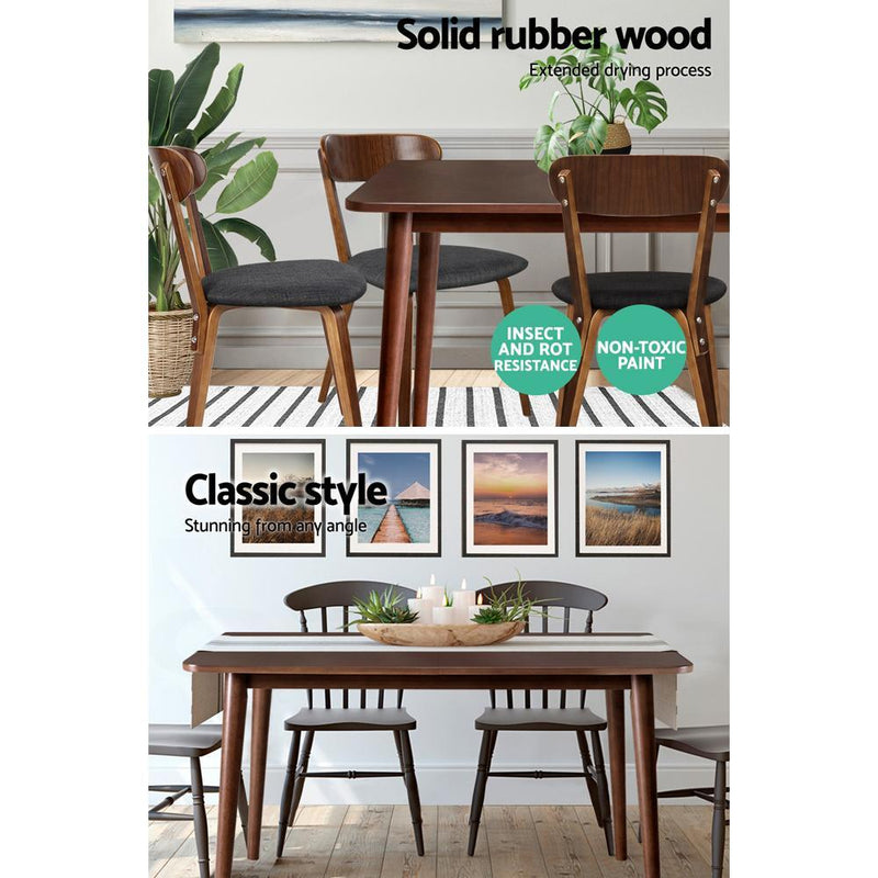 Dining Table 4 Seater Tables Square Wooden Timber scandanavian 110x70cm