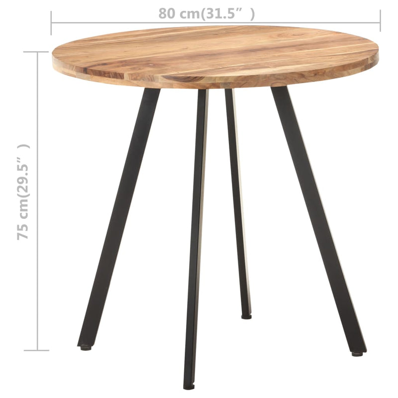 Dining Table 80 cm Solid Acacia Wood Payday Deals