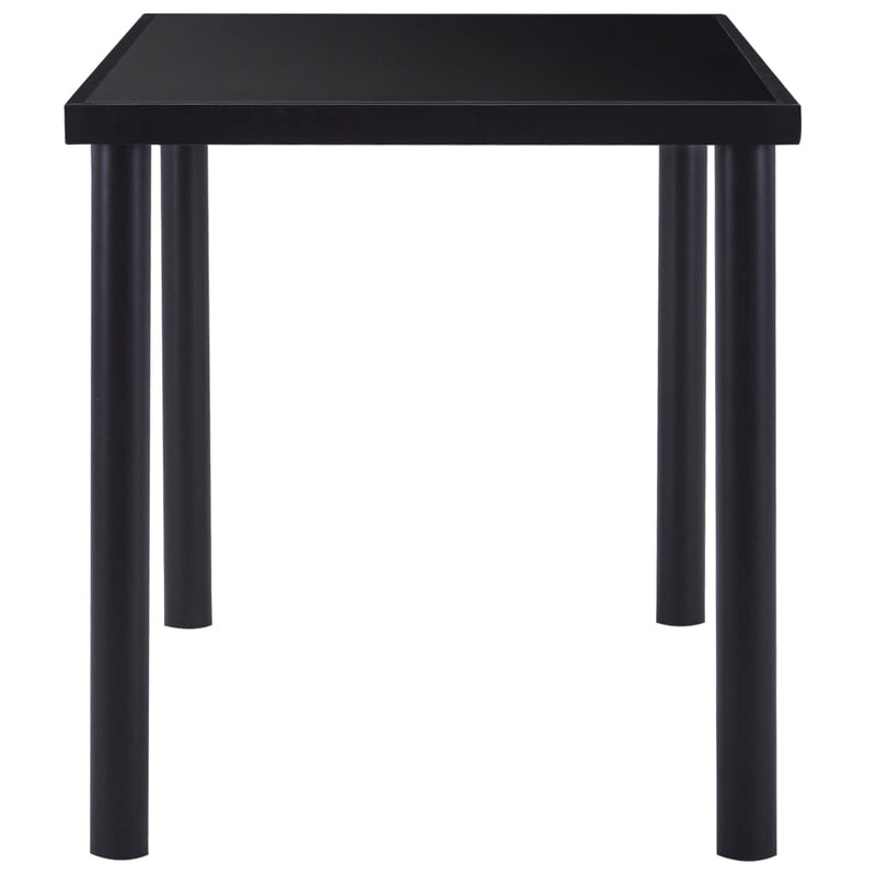 Dining Table Black 140x70x75 cm Tempered Glass Payday Deals