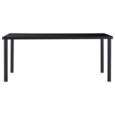 Dining Table Black 180x90x75 cm Tempered Glass Payday Deals
