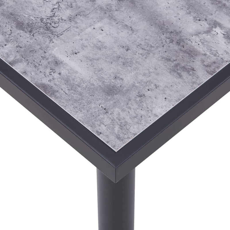 Dining Table Black and Concrete Grey 120x60x75 cm MDF Payday Deals