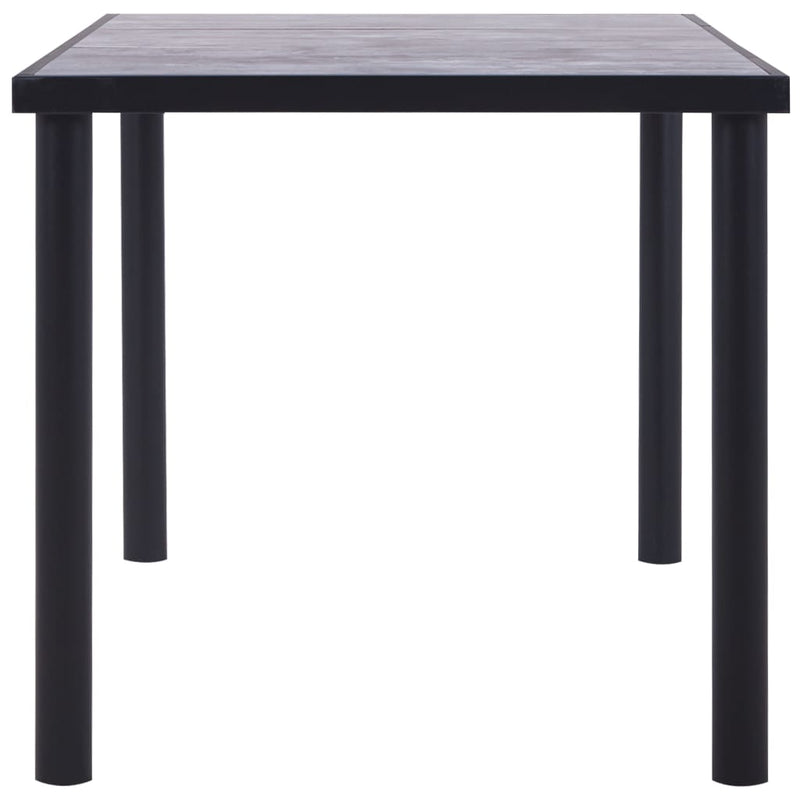 Dining Table Black and Concrete Grey 160x80x75 cm MDF Payday Deals