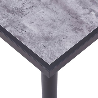 Dining Table Black and Concrete Grey 160x80x75 cm MDF Payday Deals