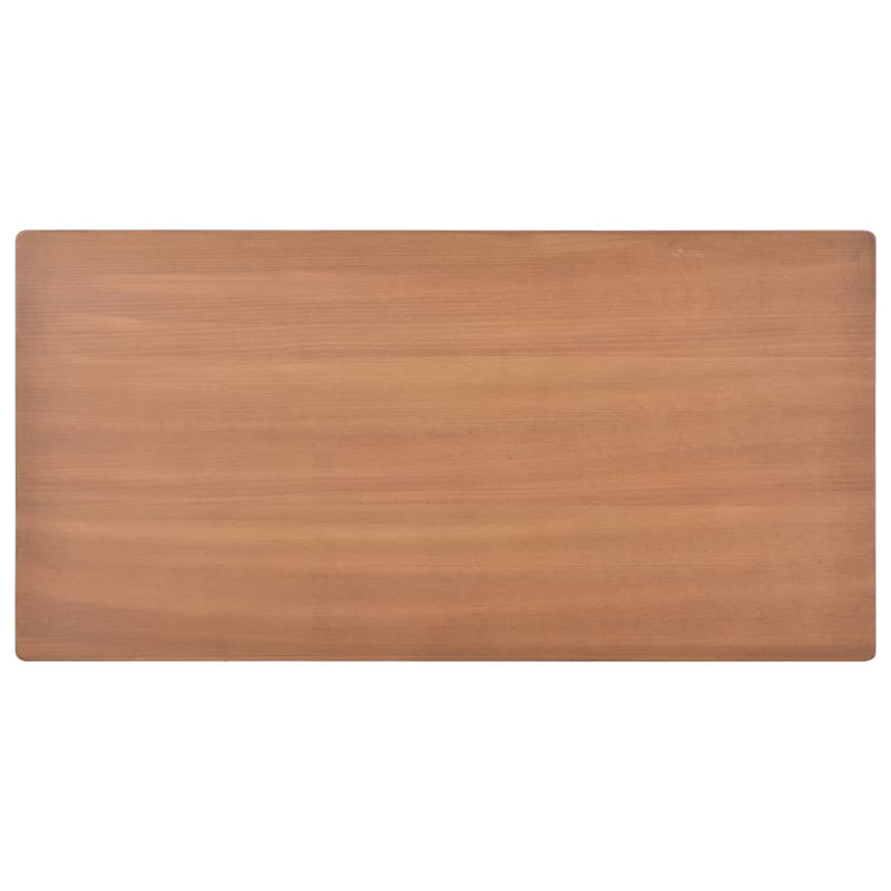 Dining Table Brown 120x60x73 cm Solid Plywood Steel Payday Deals