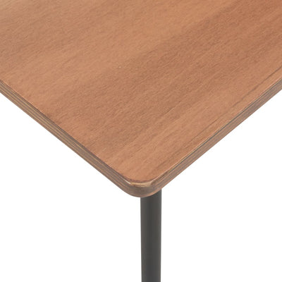 Dining Table Brown 120x60x73 cm Solid Plywood Steel Payday Deals