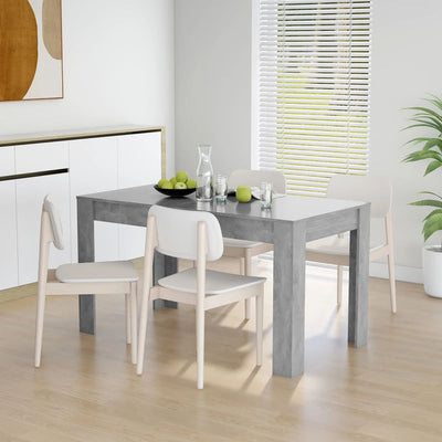 Dining Table Concrete Grey 140x74.5x76 cm Chipboard