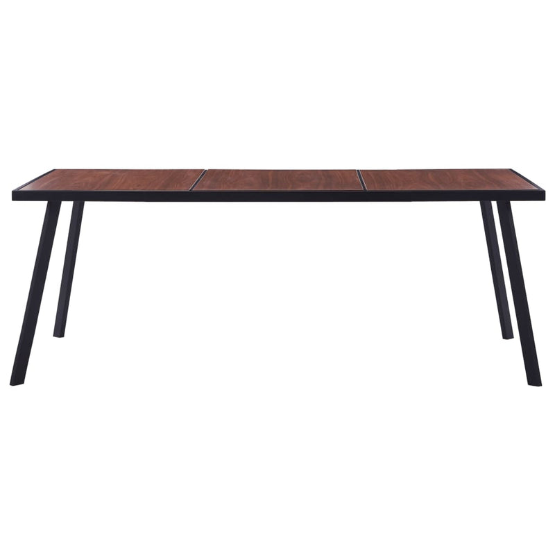 Dining Table Dark Wood and Black 200x100x75 cm MDF Payday Deals