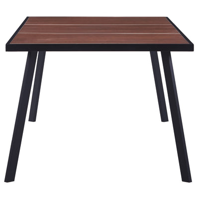 Dining Table Dark Wood and Black 200x100x75 cm MDF Payday Deals