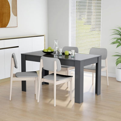 Dining Table Grey 140x74.5x76 cm Chipboard