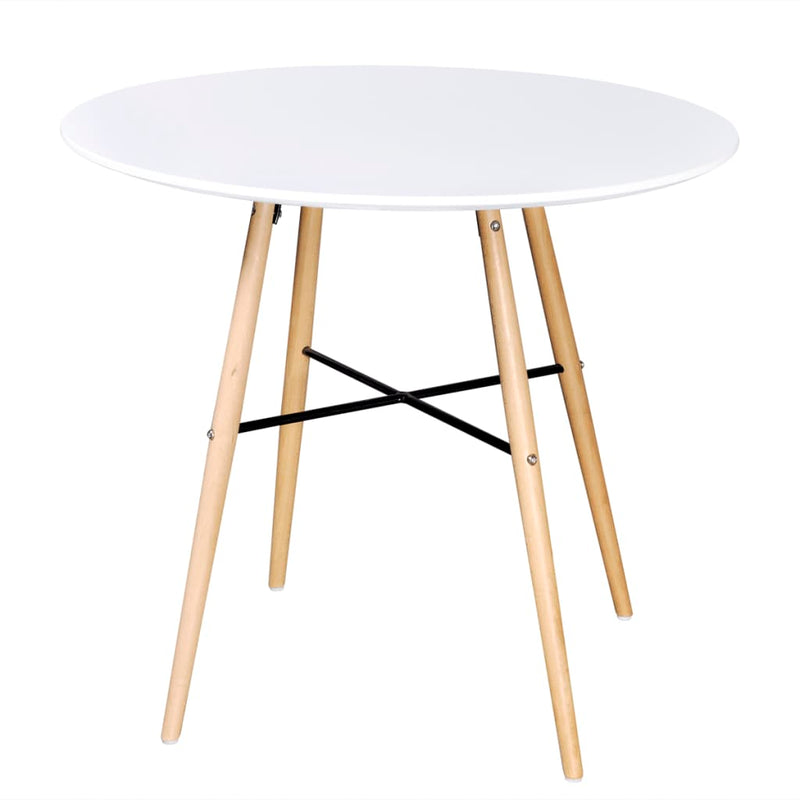 Dining Table MDF Round White Payday Deals