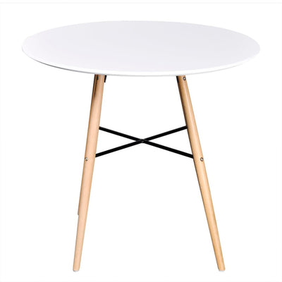 Dining Table MDF Round White Payday Deals