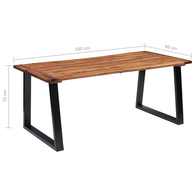 Dining Table Solid Acacia Wood 180x90 cm Payday Deals