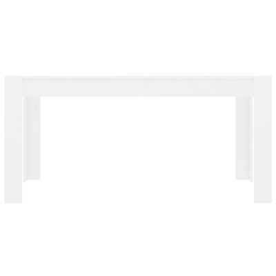 Dining Table White 160x80x76 cm Engineered Wood Payday Deals