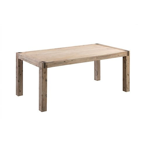 Dining Table with Solid and Veneered Acacia Large Size Wooden Base in Oak Colour Payday Deals