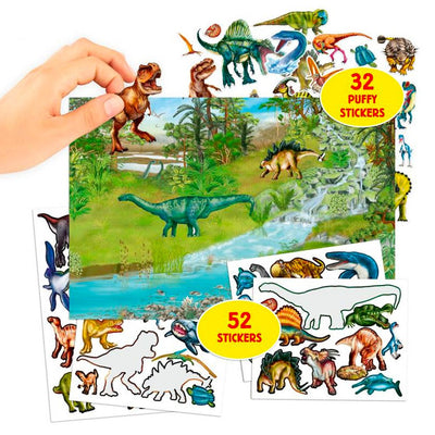 Dino World with Puffy Stickers Kids Activity Book Payday Deals