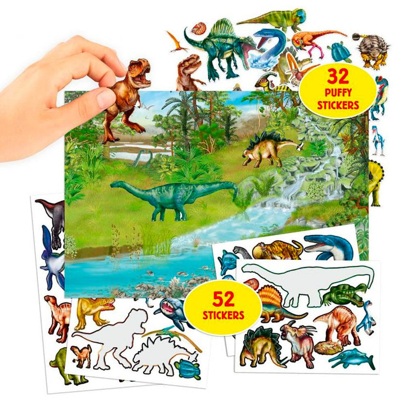 Dino World with Puffy Stickers Kids Activity Book Payday Deals