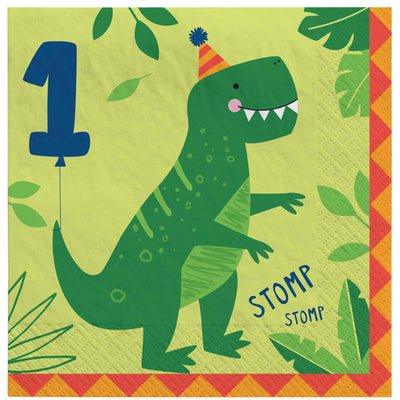 Dinosaur 1st Birthday Dino-Mite 8 Guest Tableware Pack Payday Deals