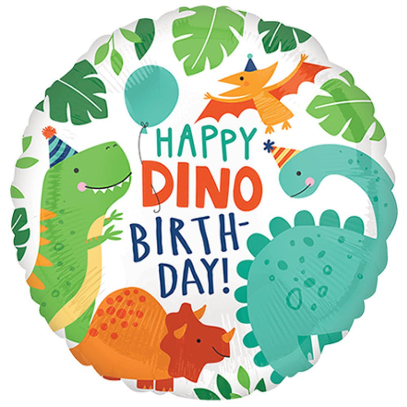 Dinosaur Dino-Mite Happy Dino Birthday Foil Balloon Payday Deals