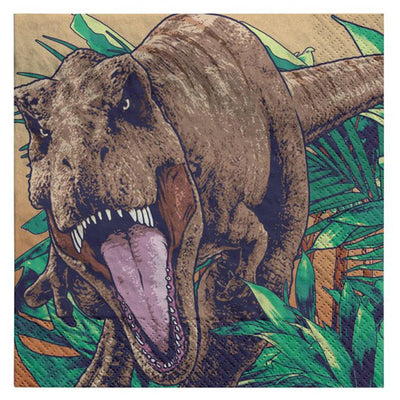 Dinosaur Jurassic Into The Wild Lunch Napkins 16 Pack
