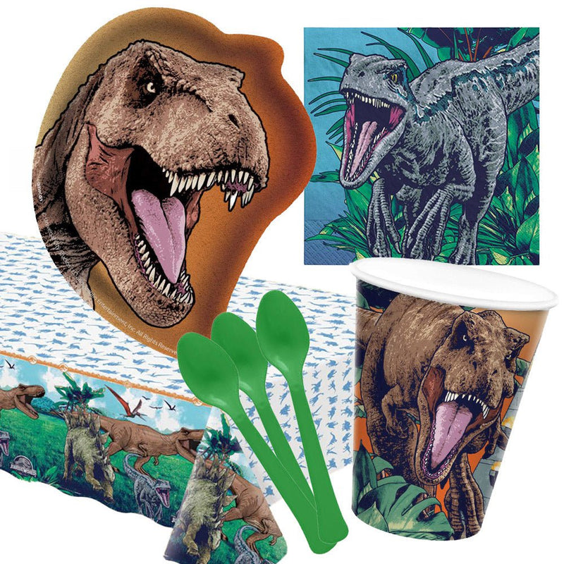 Dinosaur Jurassic World 8 Guest Deluxe Tableware Pack Payday Deals