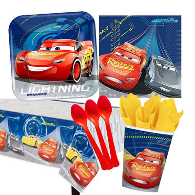 Disney Cars 8 Guest Large Deluxe Tableware Party Pack Payday Deals