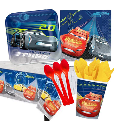 Disney Cars 8 Guest Small Deluxe Tableware Party Pack