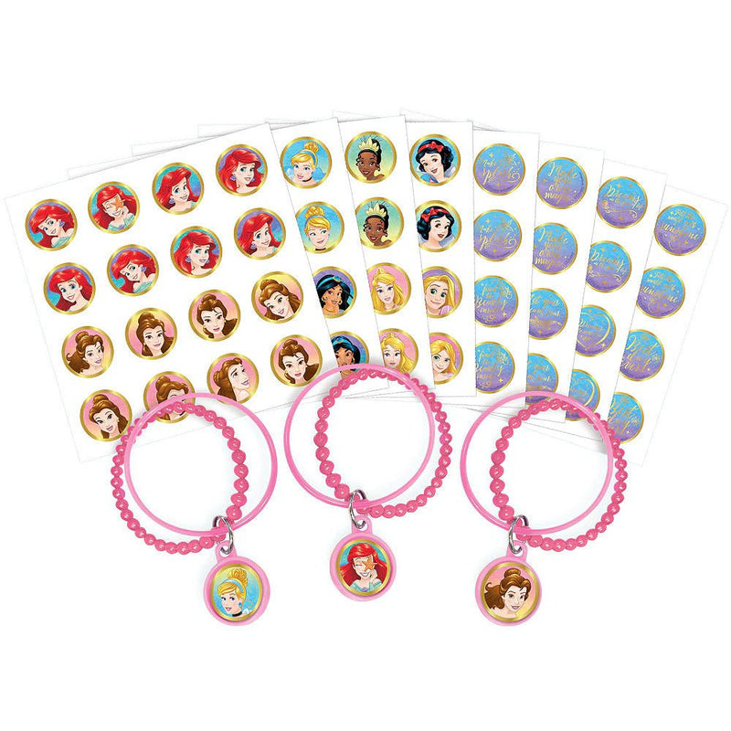 Disney Princess Once Upon A Time Bracelet Kit Favors x 8 Pack Payday Deals
