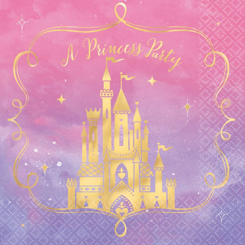 Disney Princess Once Upon A Time Lunch Napkins Hot Stamped 16 Pack Payday Deals