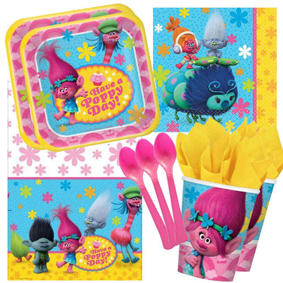 Disney Trolls 16 Guest Deluxe Tableware Party Pack Payday Deals