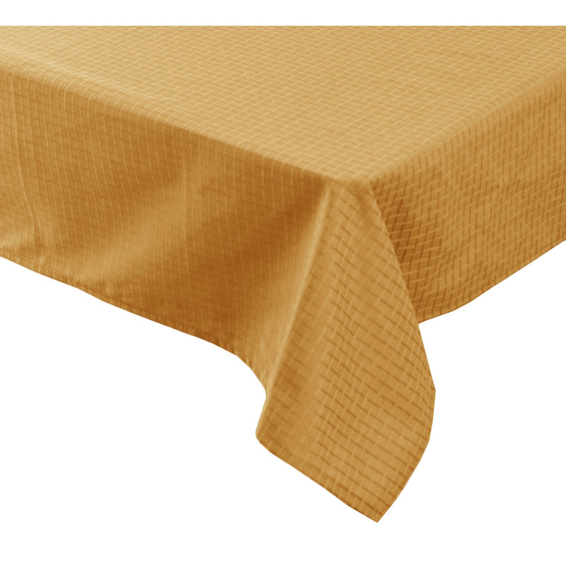 Dobby Checkered Tablecloth Gold 160 x 265 cm Payday Deals