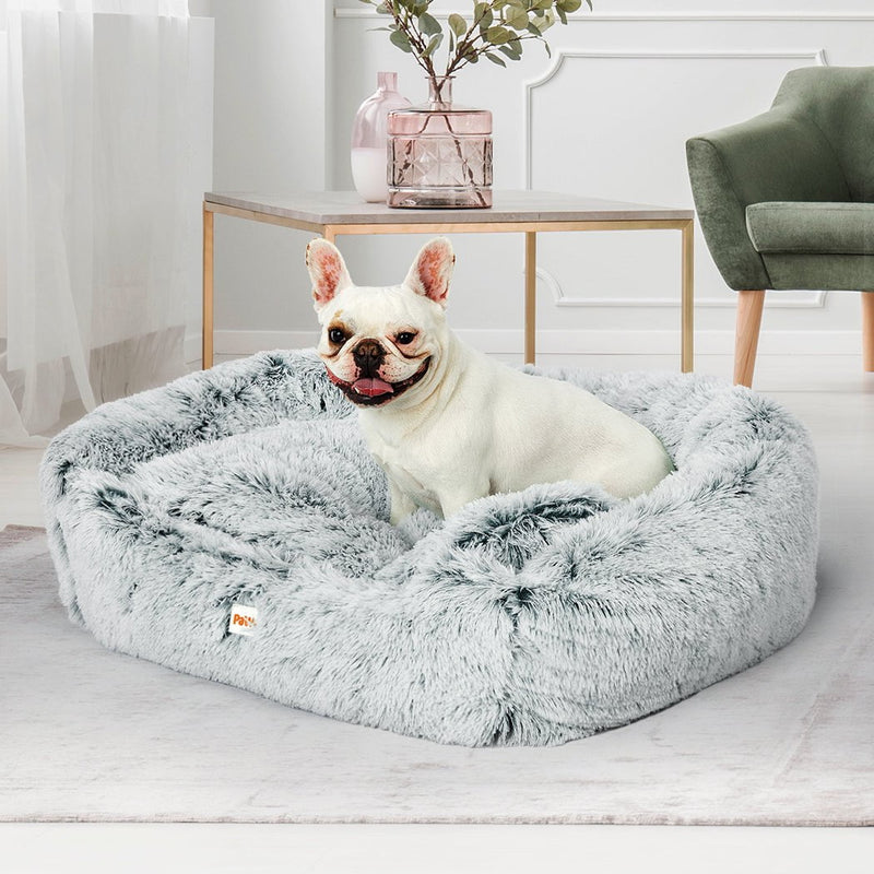 Dog Calming Bed Warm Soft Plush Comfy Sleeping Kennel Cave Memory Foam Charcoal S Payday Deals