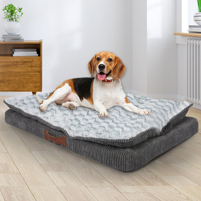 Dog Calming Bed Warm Soft Plush Comfy Sleeping Kennel Cave Memory Foam Mattress S Payday Deals